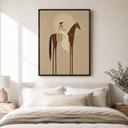 Woman Riding Horse Canvas Wall Art