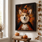Custom Halloween Pet Portrait Canvas Aura Canvas
