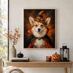 Custom Halloween Pet Portrait Canvas Aura Canvas