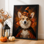 Custom Halloween Pet Portrait Canvas Aura Canvas