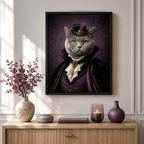 Custom Victorian Gothic Pet Portrait Canvas Aura Canvas