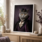 Custom Victorian Gothic Pet Portrait Canvas Aura Canvas