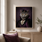 Custom Victorian Gothic Pet Portrait Canvas Aura Canvas