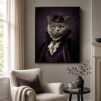 Custom Victorian Gothic Pet Portrait Canvas Aura Canvas