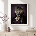 Custom Victorian Gothic Pet Portrait Canvas Aura Canvas