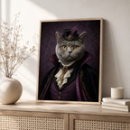 Custom Victorian Gothic Pet Portrait Canvas Aura Canvas