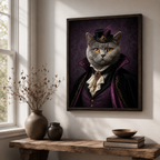 Custom Victorian Gothic Pet Portrait Canvas Aura Canvas