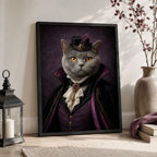Custom Victorian Gothic Pet Portrait Canvas Aura Canvas