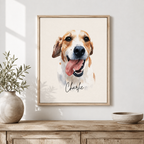 Custom Watercolor Pet Portrait Canvas Aura Canvas