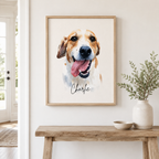 Custom Watercolor Pet Portrait Canvas Aura Canvas