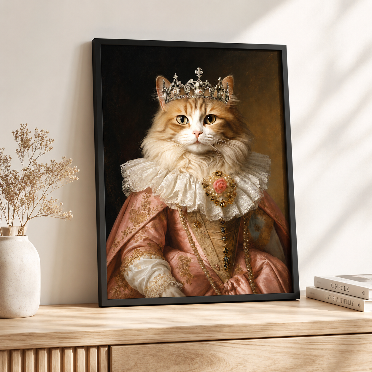 Custom Princess Heirloom Pet Portrait Canvas Aura Canvas