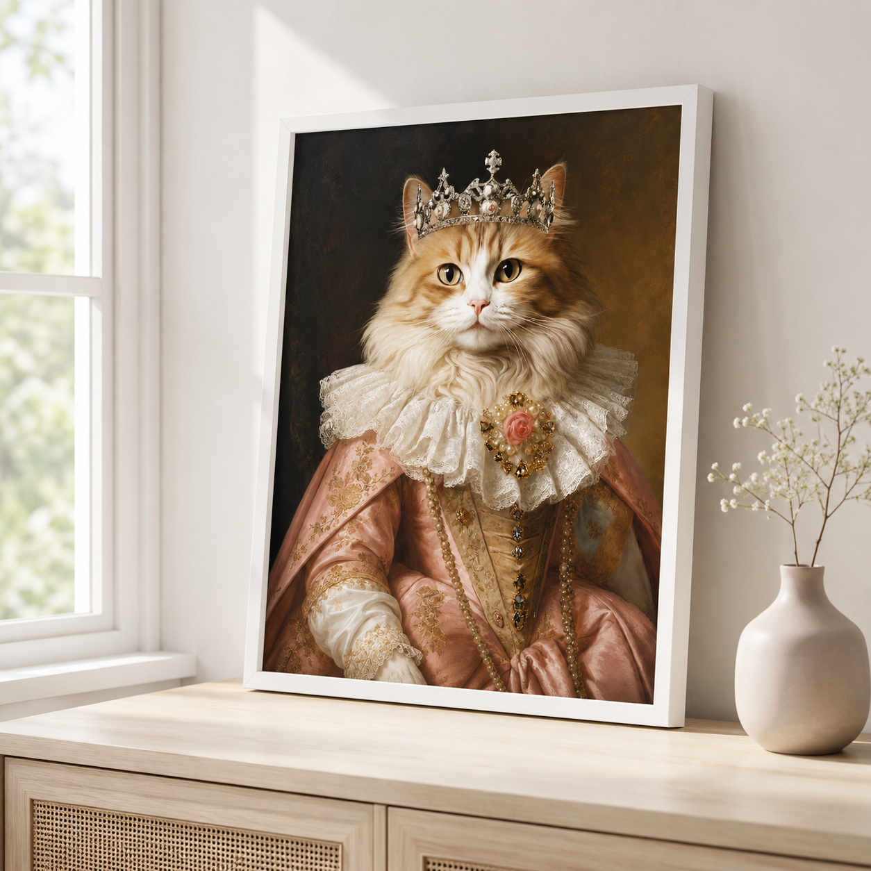 Custom Princess Heirloom Pet Portrait Canvas Aura Canvas