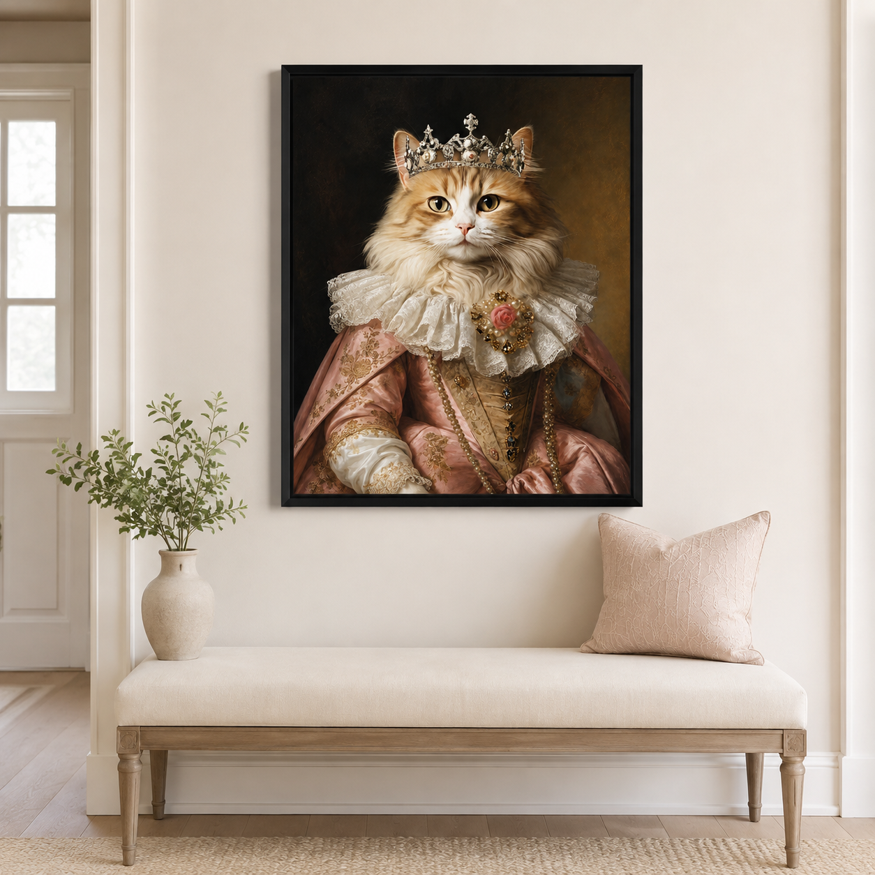 Custom Princess Heirloom Pet Portrait Canvas Aura Canvas