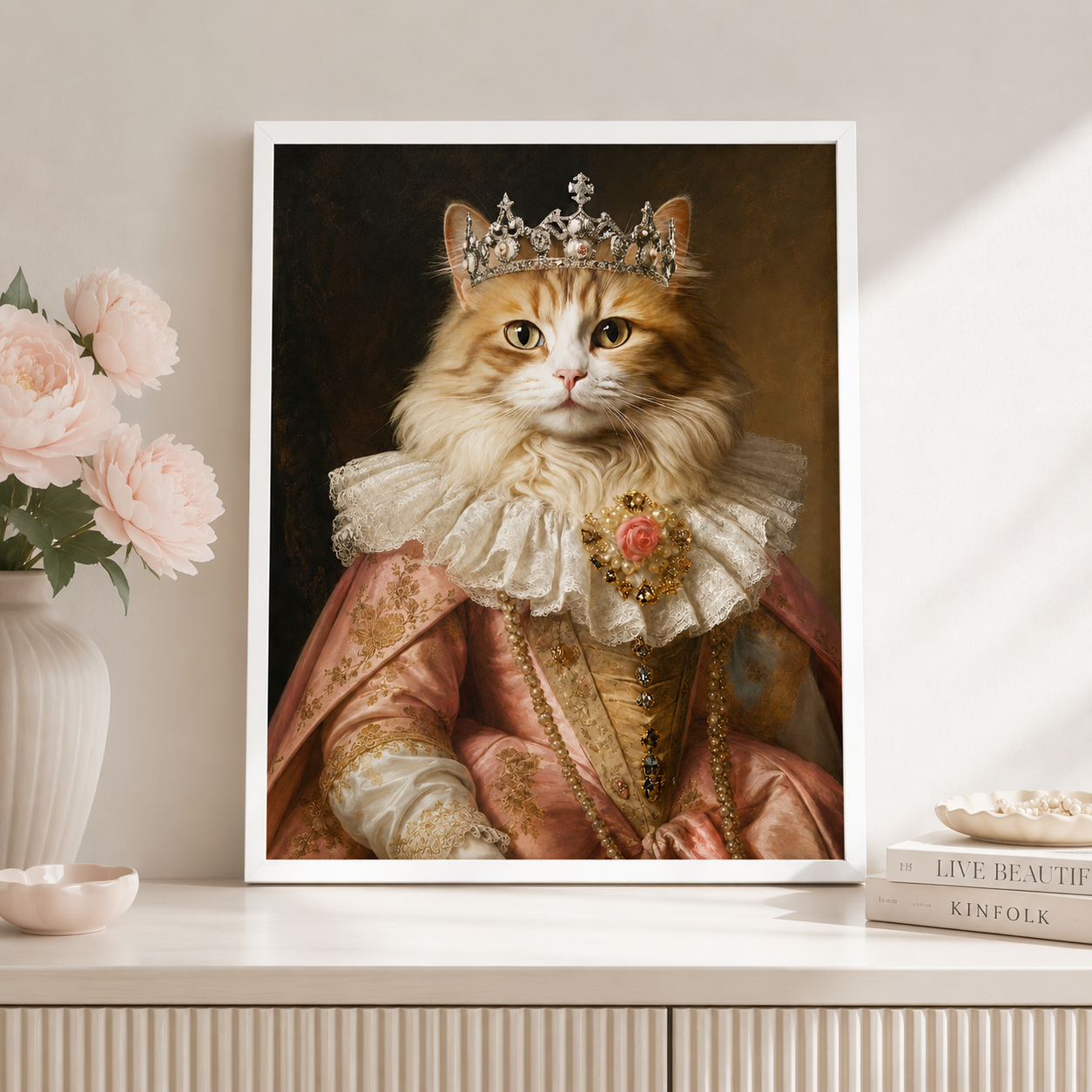Custom Princess Heirloom Pet Portrait Canvas Aura Canvas