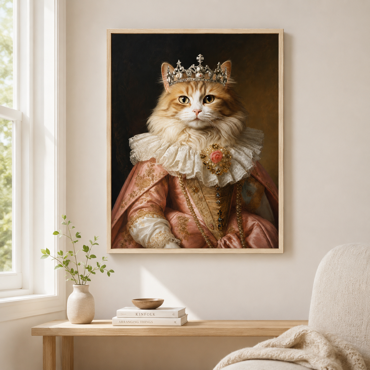 Custom Princess Heirloom Pet Portrait Canvas Aura Canvas