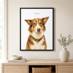 Custom Minimalist Pet Name Portrait Canvas Aura Canvas