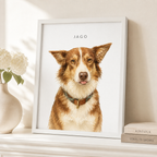 Custom Minimalist Pet Name Portrait Canvas Aura Canvas
