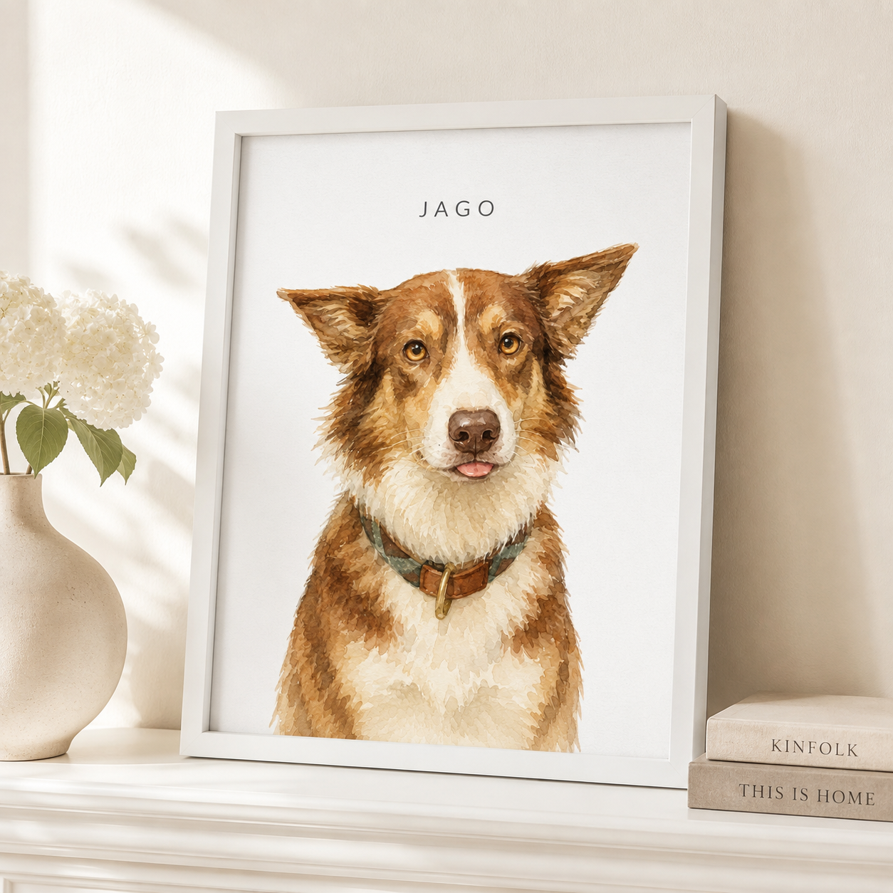 Custom Minimalist Pet Name Portrait Canvas Aura Canvas