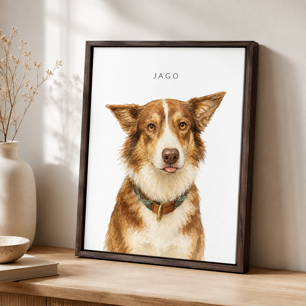 Custom Minimalist Pet Name Portrait Canvas Aura Canvas