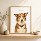 Custom Minimalist Pet Name Portrait Canvas Aura Canvas