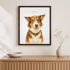 Custom Minimalist Pet Name Portrait Canvas Aura Canvas