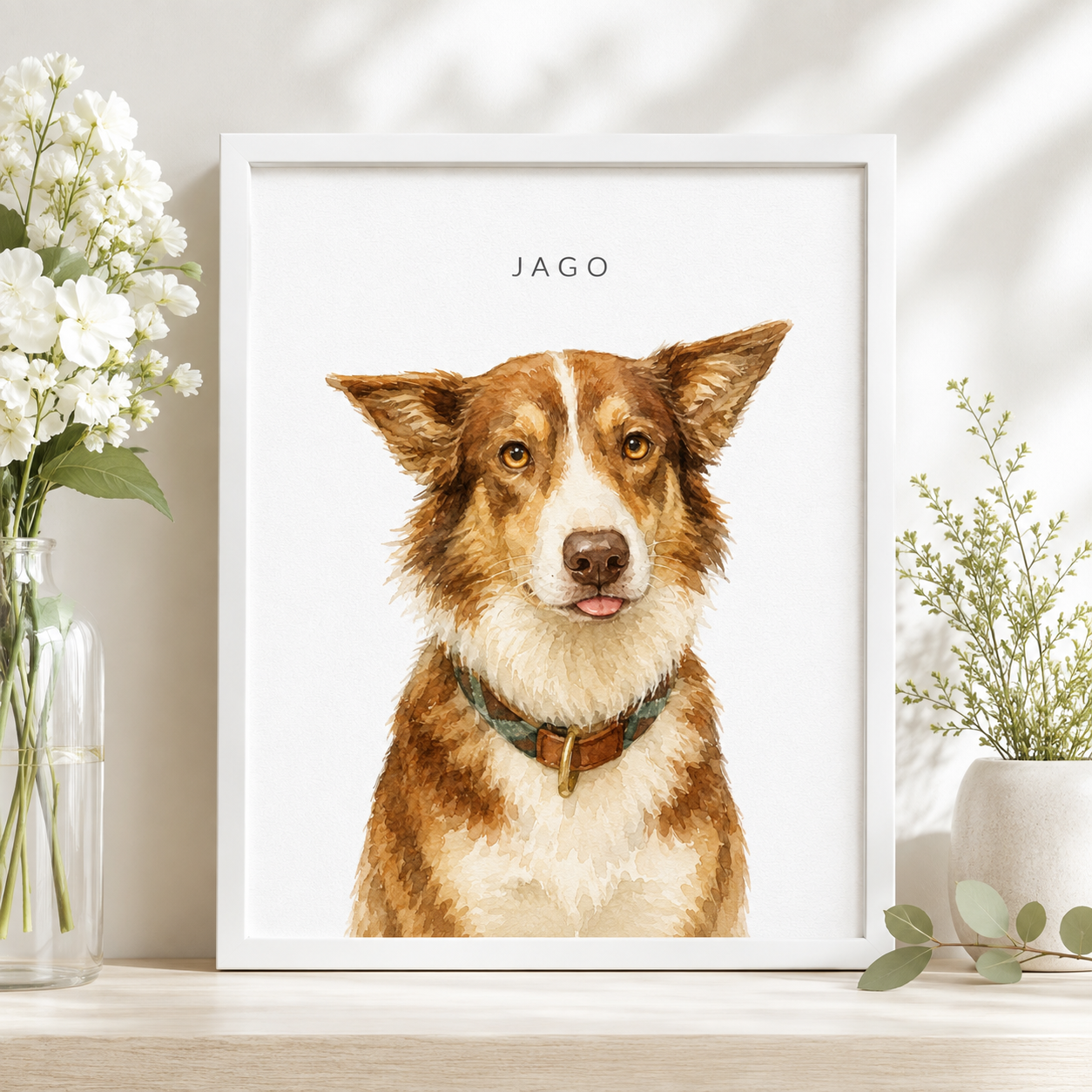 Custom Minimalist Pet Name Portrait Canvas Aura Canvas
