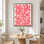 Pink Flower Canvas Wall Art Aura Canvas
