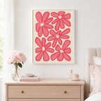 Pink Flower Canvas Wall Art Aura Canvas