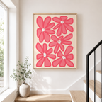 Pink Flower Canvas Wall Art Aura Canvas