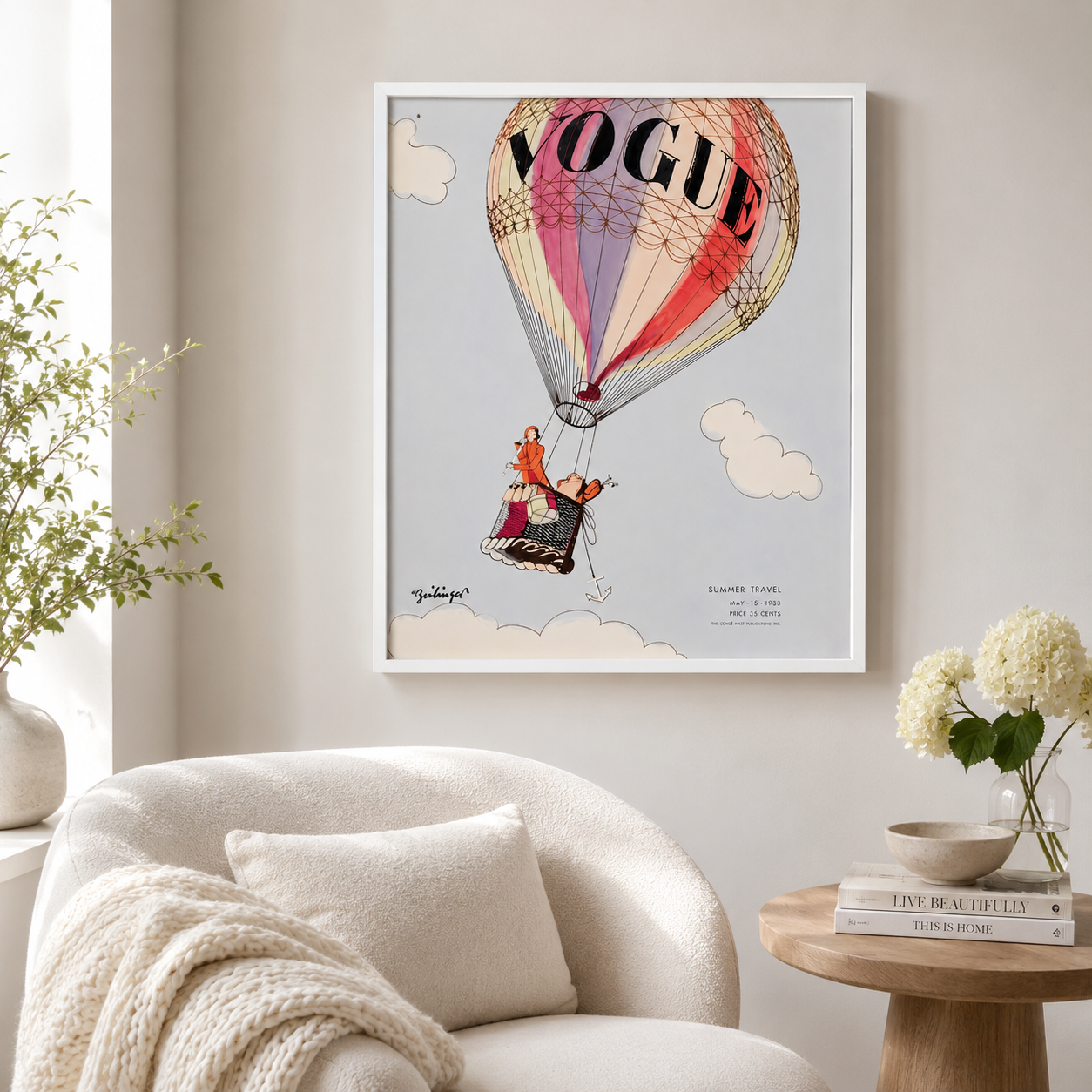 Vintage Hot Air Balloon Canvas Wall Art Aura Canvas