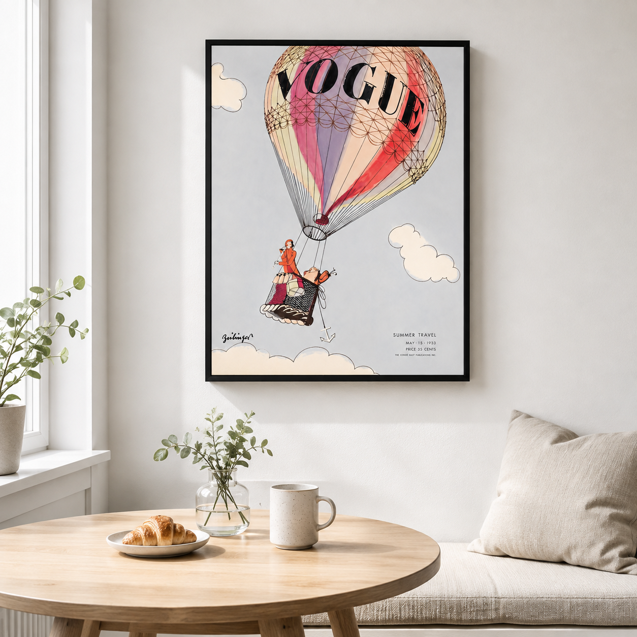 Vintage Hot Air Balloon Canvas Wall Art Aura Canvas
