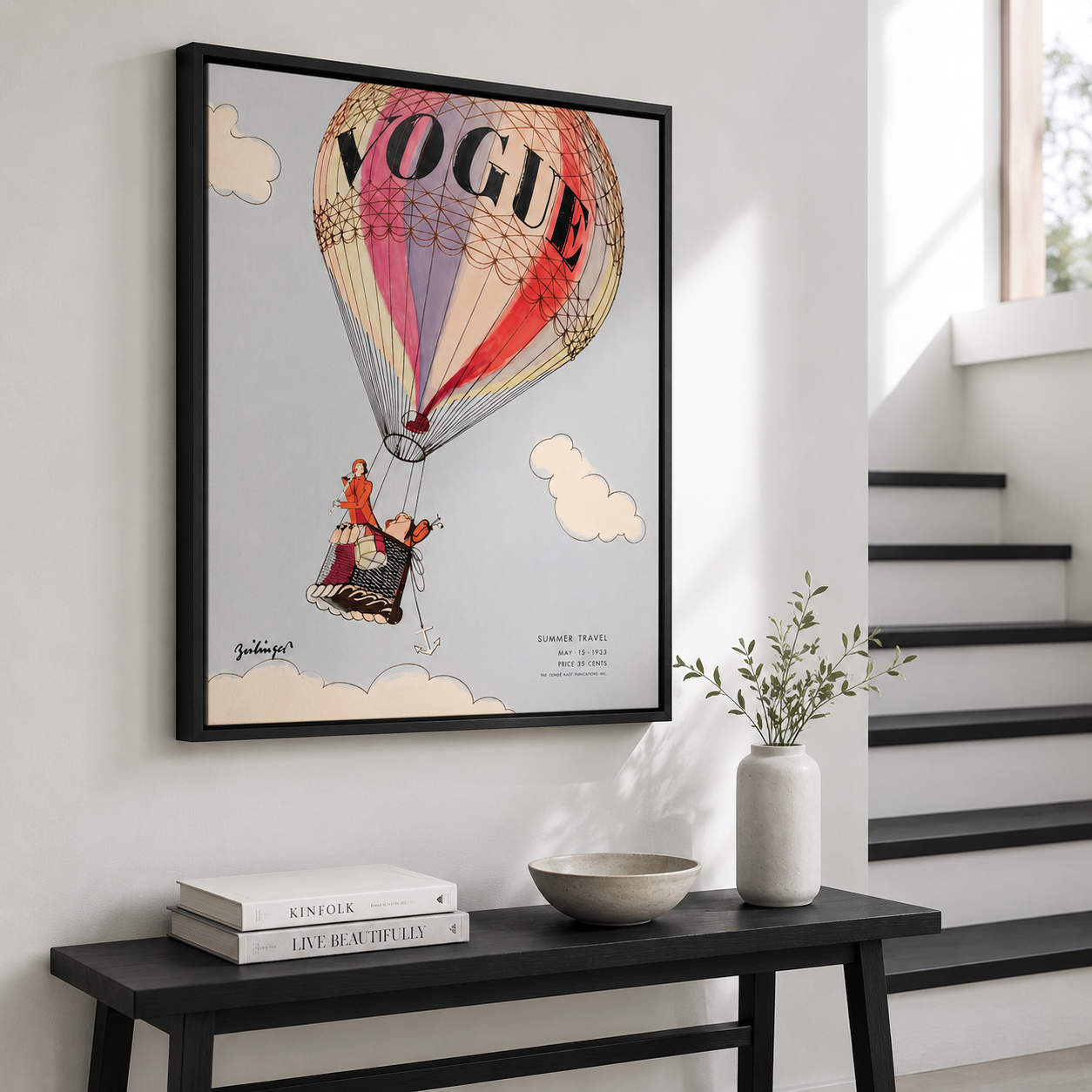 Vintage Hot Air Balloon Canvas Wall Art Aura Canvas