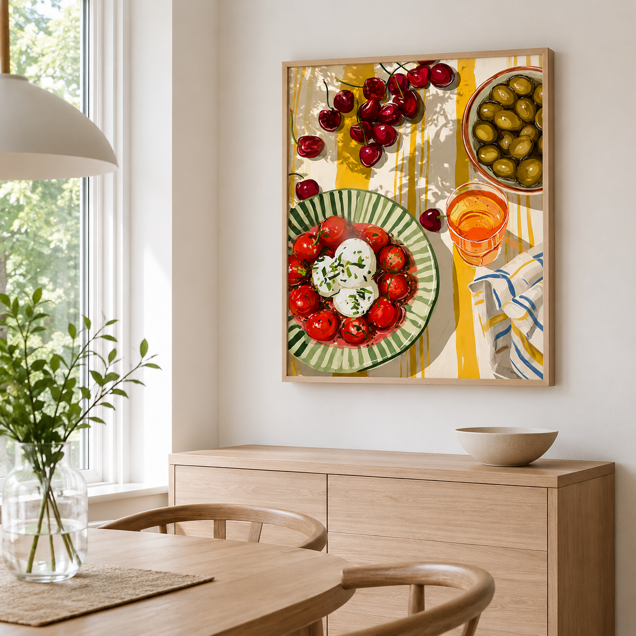 Olive Cherry Kitchen Canvas Wall Art Aura Canvas