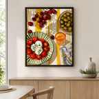 Olive Cherry Kitchen Canvas Wall Art Aura Canvas
