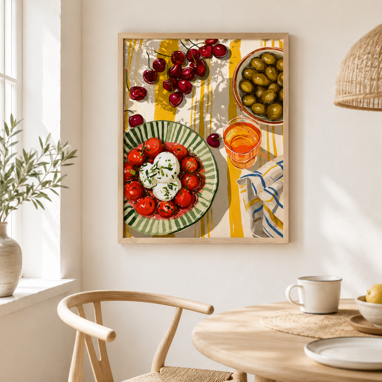 Olive Cherry Kitchen Canvas Wall Art Aura Canvas