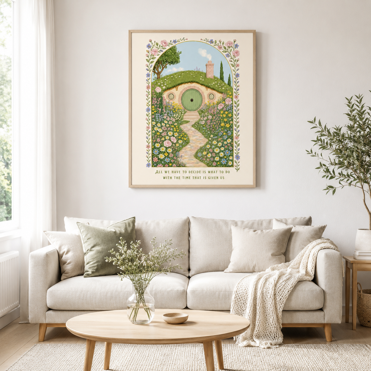 Enchanted Garden Cottage Canvas Wall Art Aura Canvas