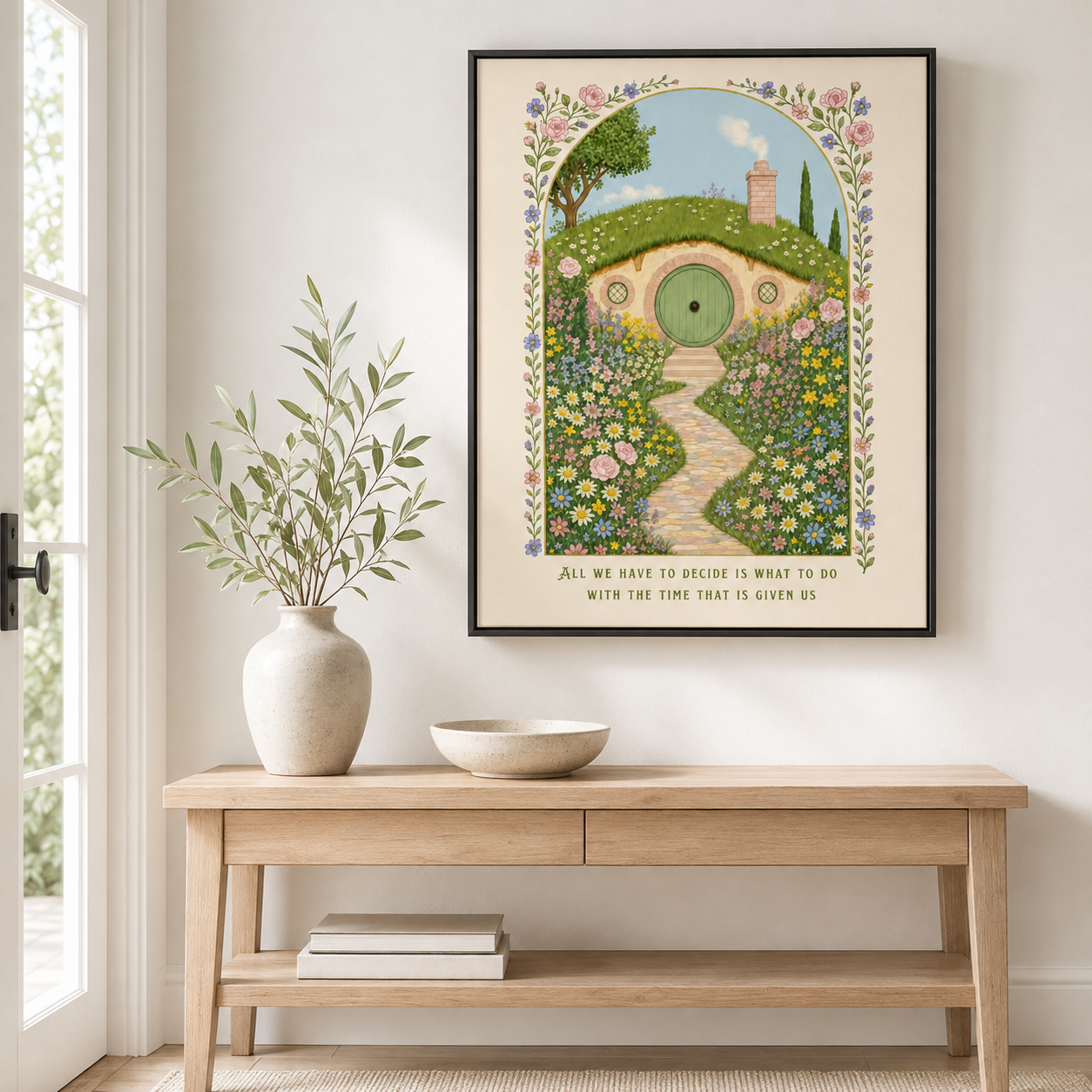 Enchanted Garden Cottage Canvas Wall Art Aura Canvas