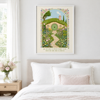Enchanted Garden Cottage Canvas Wall Art Aura Canvas