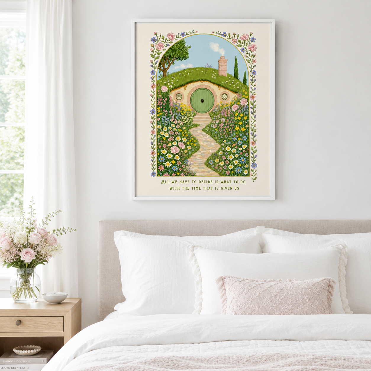 Enchanted Garden Cottage Canvas Wall Art Aura Canvas