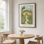 Enchanted Garden Cottage Canvas Wall Art Aura Canvas
