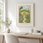 Enchanted Garden Cottage Canvas Wall Art Aura Canvas
