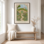 Enchanted Garden Cottage Canvas Wall Art Aura Canvas