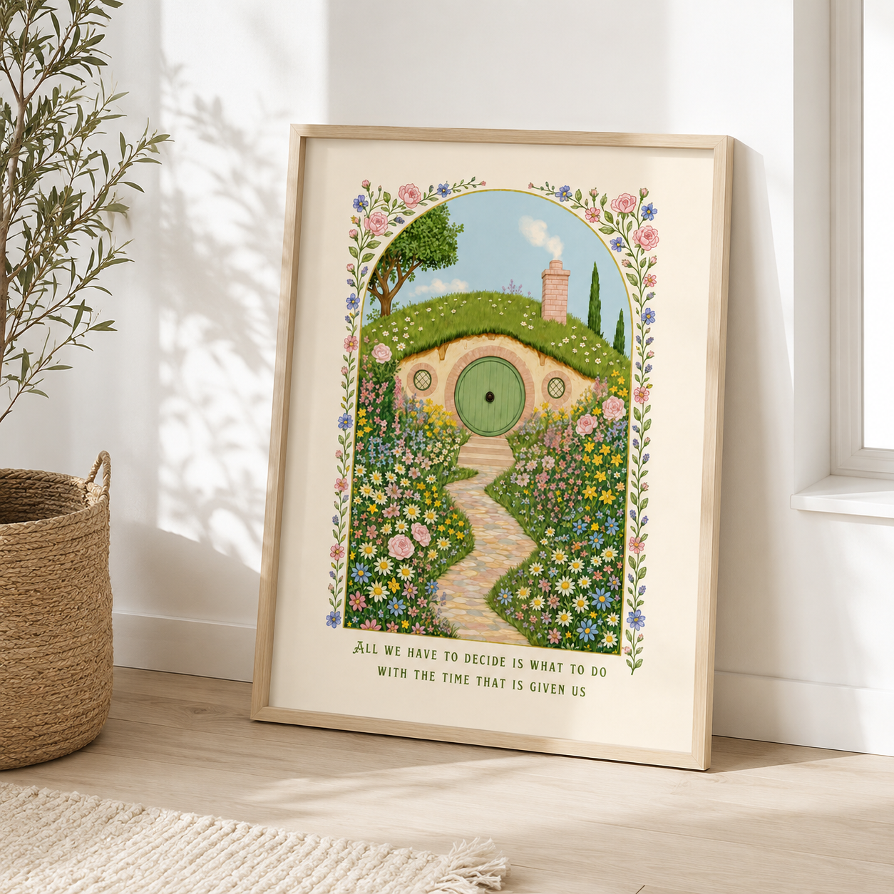 Enchanted Garden Cottage Canvas Wall Art Aura Canvas