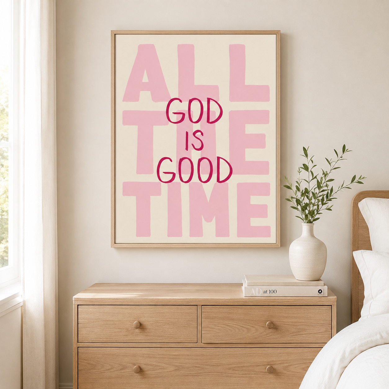 All The Time God Is Good Canvas Wall Art Aura Canvas