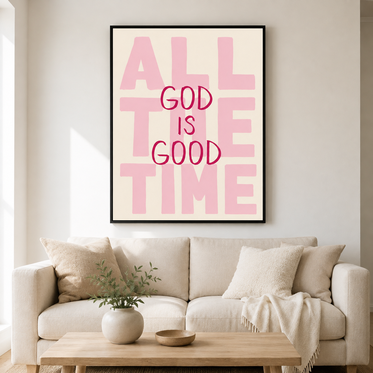 All The Time God Is Good Canvas Wall Art Aura Canvas
