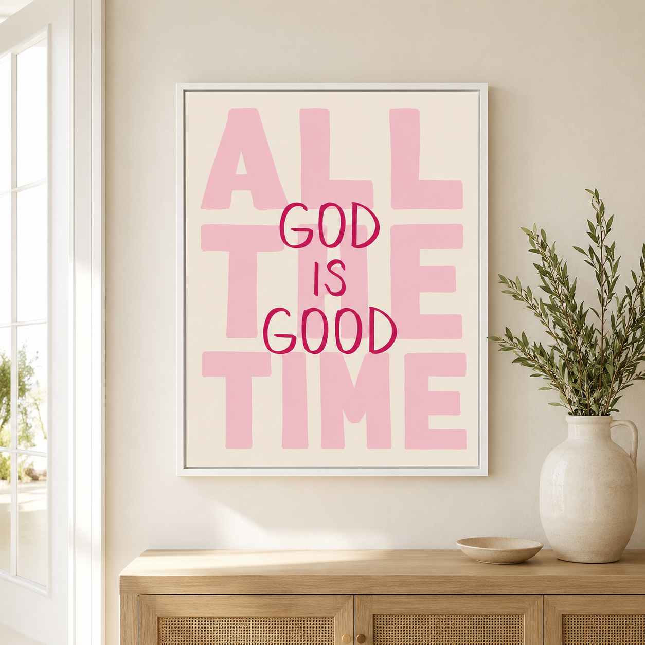All The Time God Is Good Canvas Wall Art Aura Canvas