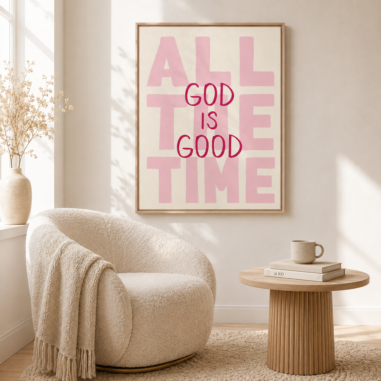 All The Time God Is Good Canvas Wall Art Aura Canvas