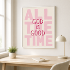 All The Time God Is Good Canvas Wall Art Aura Canvas