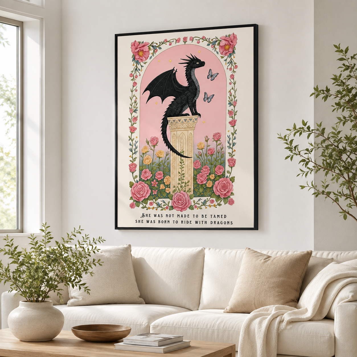 Black Dragon Canvas Wall Art Aura Canvas