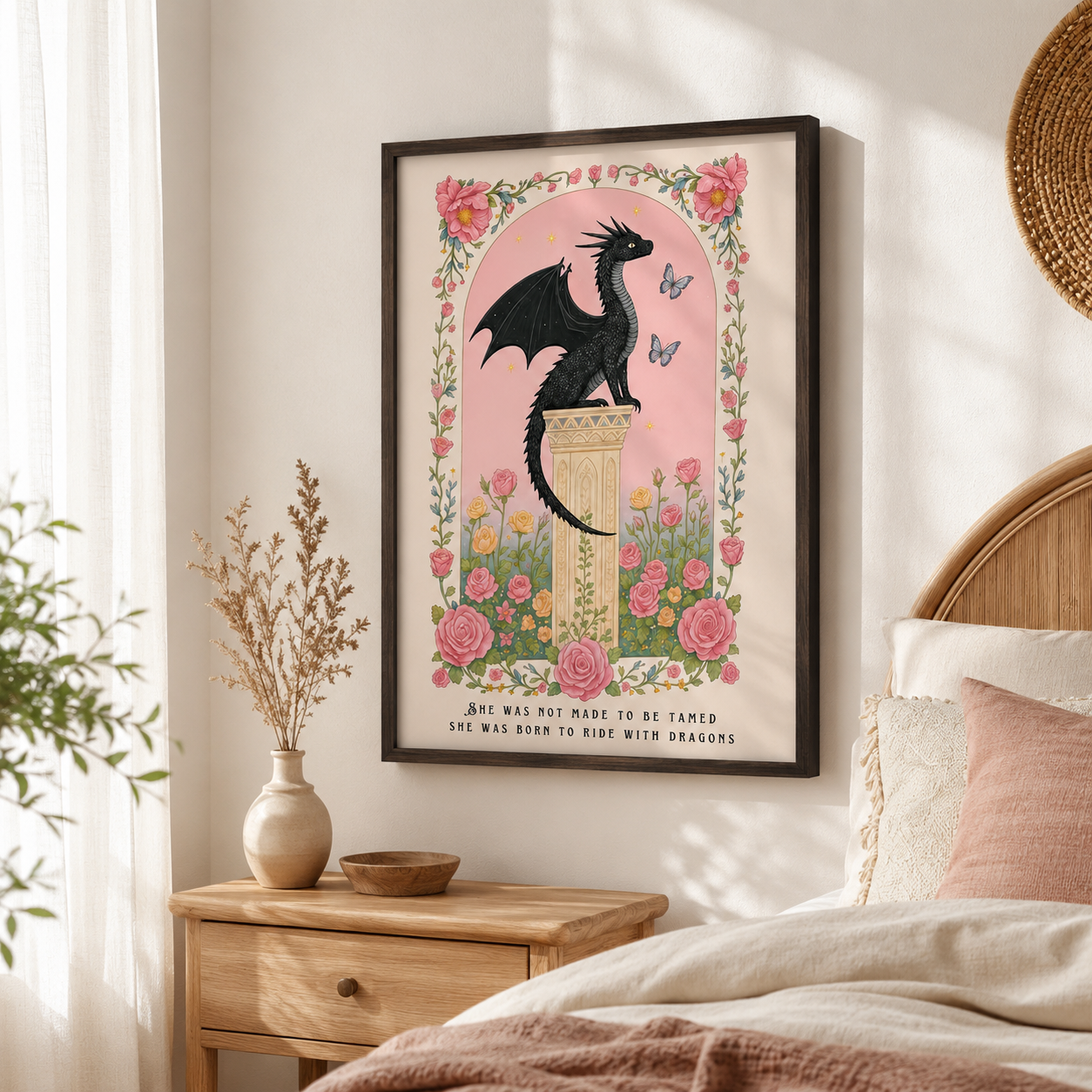 Black Dragon Canvas Wall Art Aura Canvas
